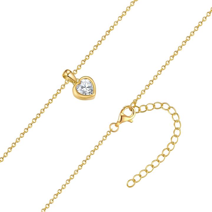 Immagine prodotto Rafaela Donata Orecchini da donna a cuore - 36190 (Argento 925, placcato oro giallo)