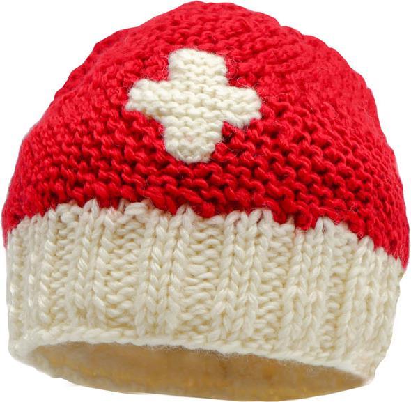 Actual product image TopSpirit Knitted cap with. Swiss cross (One size)