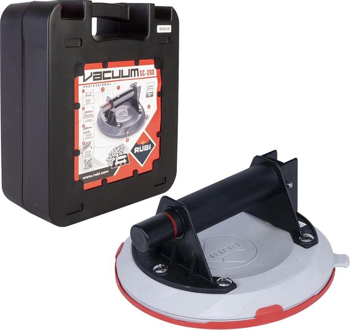 Rubi Przyssawka Pojedyńcza Z Pompką 200mm Szara Guma (110 kg)