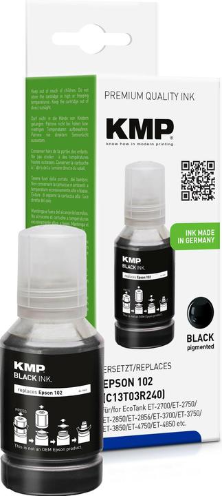 Productafbeelding KMP zwart inktpatroon compatibel met EPSON 102/T03R14