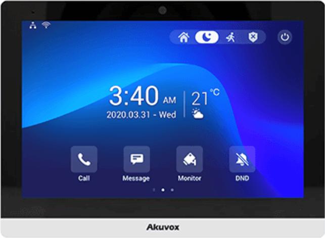 Produktbild Akuvox Indoor-Station C319A, Touch Screen, Android, POE, Wi-Fi, Bluetooth, 1 MP cam, white (1280 x 800 Pixel, 10")