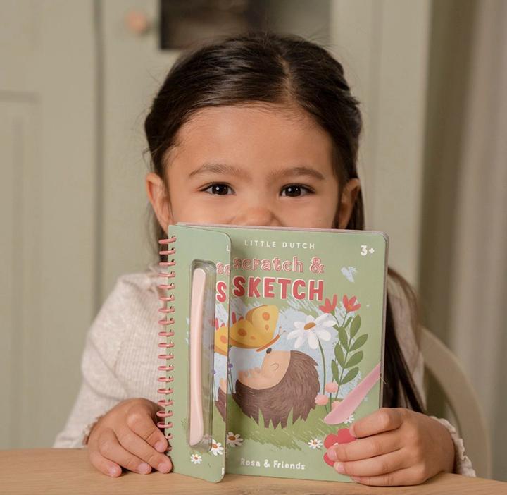 Produktbild Little Dutch Scratchbuch Rosa & Friends