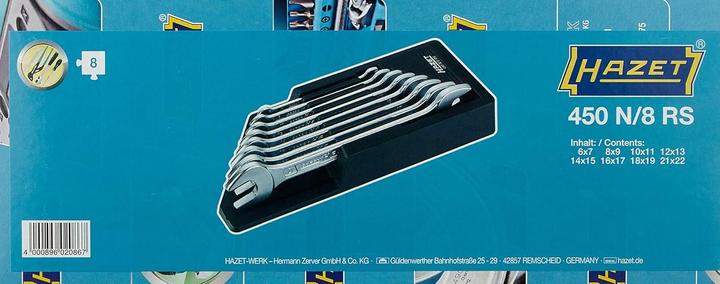 Produktbild HAZET Doppel-Maulschlüsselsatz (10  mm, 11 mm, 12 mm, 13 mm, 14 mm, 15 mm, 16 mm, 17 mm, 18 mm, 19 mm, 20 mm, 21 mm, 22 mm, 6 mm, 7 mm, 8 mm, 9 mm)