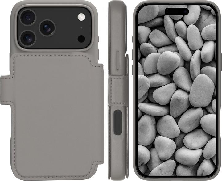 Produktbild dbramante1928 Book Cover Lynge MS ICON iPhone 17 Pro Max River Stone (Apple iPhone 17 Pro Max)
