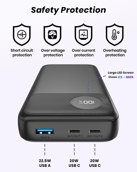 Actual product image A Addtop Powerbank K22P (20000 mAh, 22.50 W)