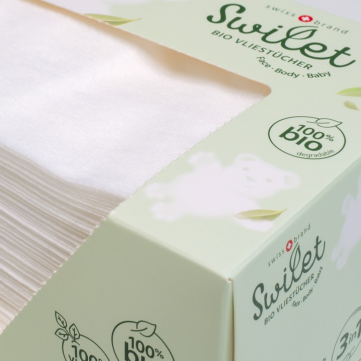 Actual product image Swilet The organic fleece sheets and diaper pads (50 Piece)