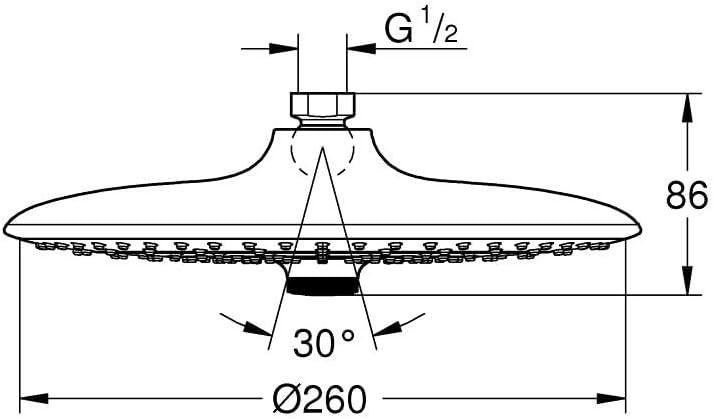 Produktbild Grohe Kopfbrause (3 Strahlarten, 9.50 l/min)