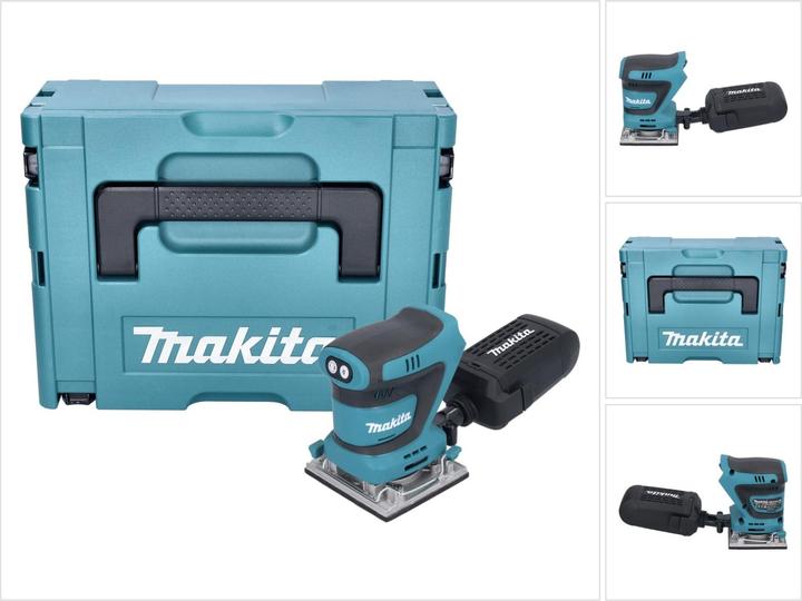 Makita DBO 484 ZJ Akku Schwingschleifer 18 V 112 x 102 mm + Makpac - ohne Akku, ohne Ladegerät (Schwingschleifer, 210 W)