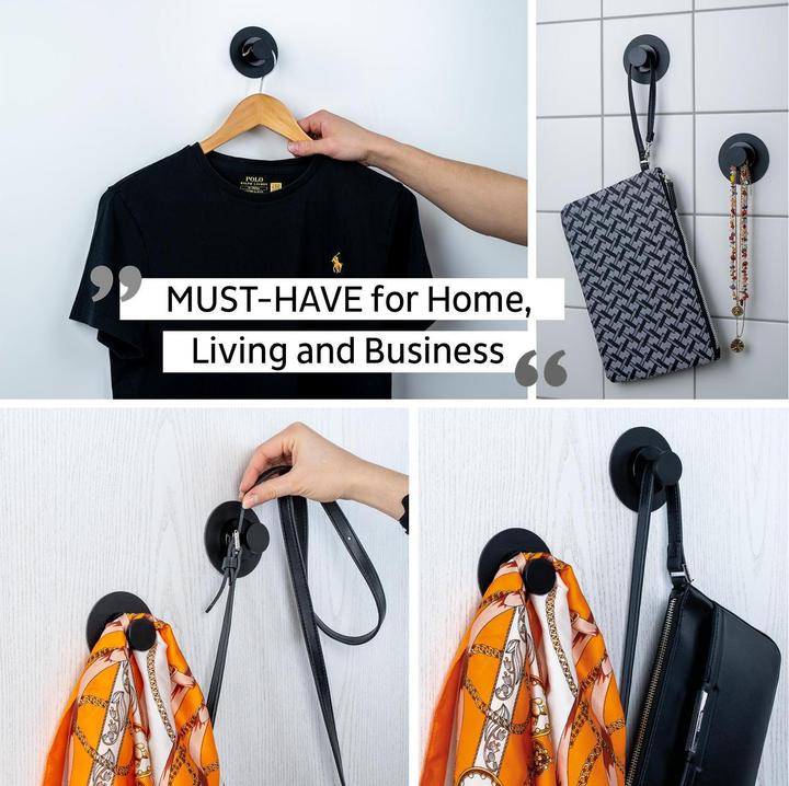 Actual product image Silwy Magnetic hook 1 piece, black (1x)