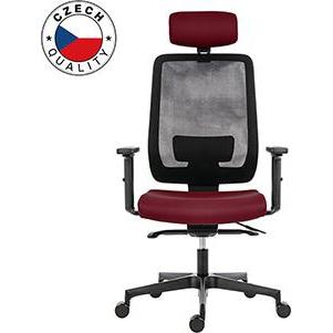 Powerton, Sedia da ufficio, Sedia da ufficio ergonomica ERGO LUCIE, rossa (42 - 53.50 cm)