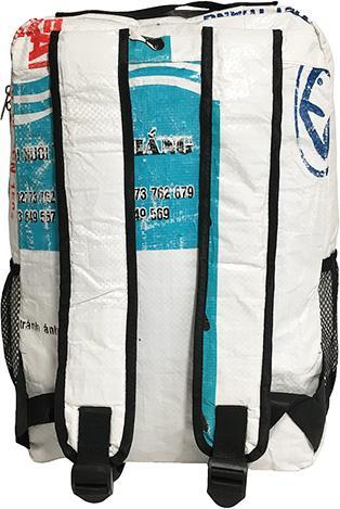 Produktbild Bekos Upcycling - Tagesrucksack aus recycelten Fischfuttersäcke weiss