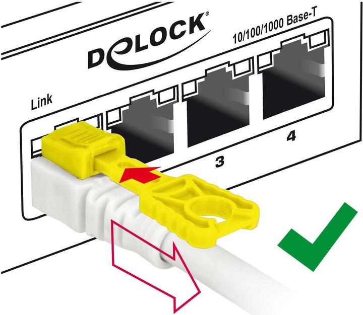 Actual product image Delock Patch cable: S/STP, 3m, white (S/STP, CAT6a, 3 m)