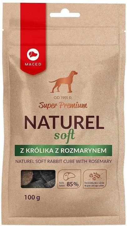 Produktbild Maced Super Premium Naturel Soft Kaninchen mit Rosmarin - Hundeleckerli - 100g (Senior, 1 Stk., 100 g)