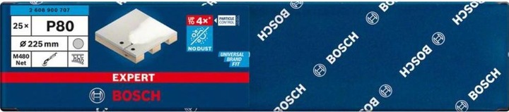 Produktbild Bosch Professional Zubehör EXPERT M480 Schleifnetz für Trockenbauschleifer, 225 mm, G 80, 25-tlg. (80)