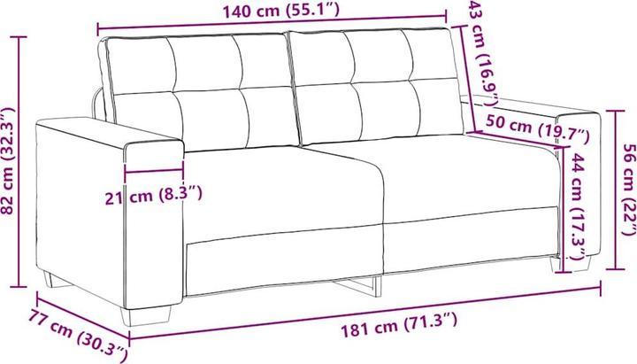 Produktbild vidaXL Loveseat-Sofa