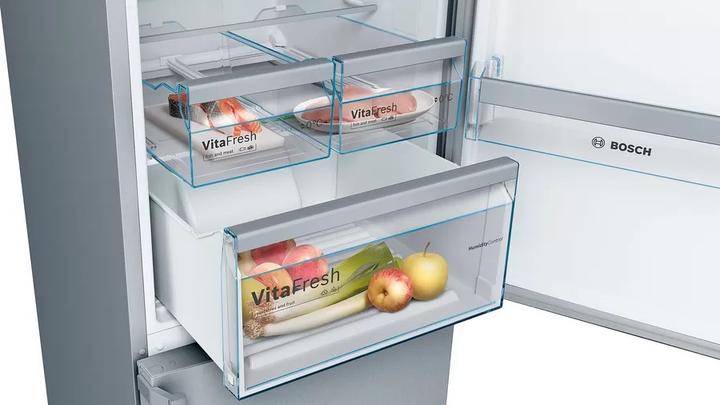 Produktbild Bosch Hausgeräte Serie 4 KGN397IEQ Kühl- und Gefrierkombination Freistehend 368 l E Edelstahl (368 l)