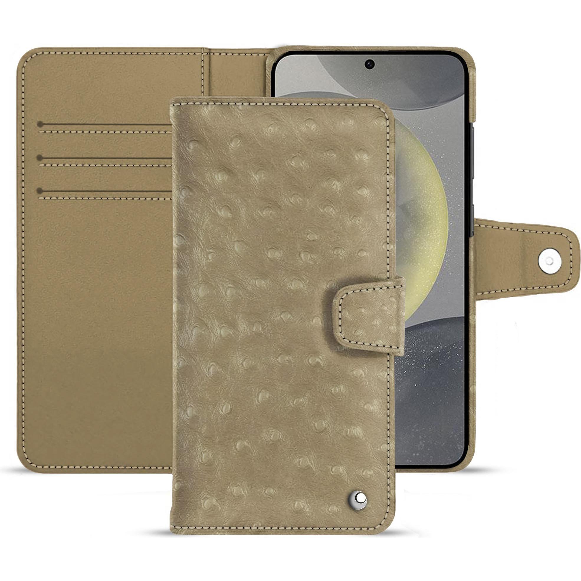 Noreve Lederschutzhülle (Samsung Galaxy S24+), Smartphone Hülle, Beige