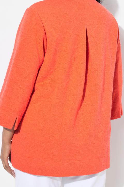 Immagine prodotto Ulla Popken Giacca in jersey operato ed elasticizzato con collo da camicia e maniche a 3/4 (46, 48)