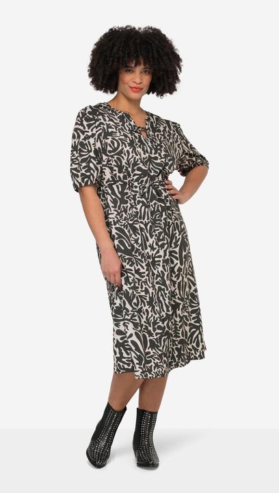 Produktbild Angel of Style Midikleid, A-Linie, floraler Druck, Rundhals, weiter Halbarm (54)