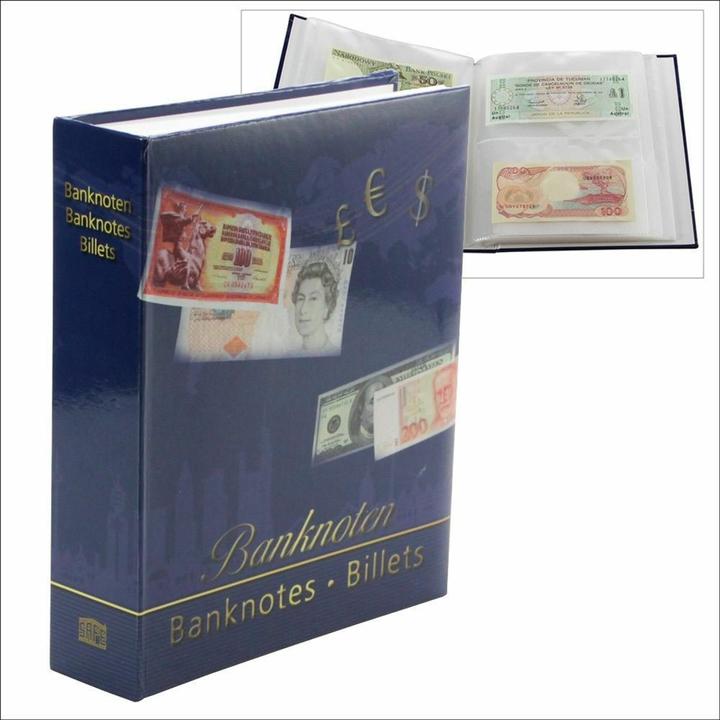 Actual product image Schwäbische Albumfabrik Banknote album for different sized banknotes. Bound. 50 pages. (24 x 20 cm)