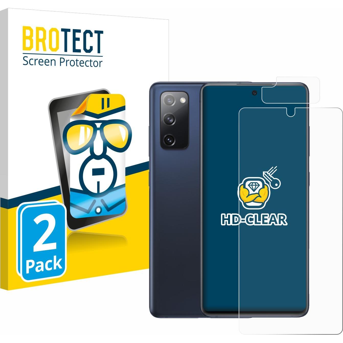 BROTECT Schutzfolie Displayschutz Klar (2 Stück, Samsung Galaxy S20 FE 5G), Smartphone Schutzfolie, Transparent