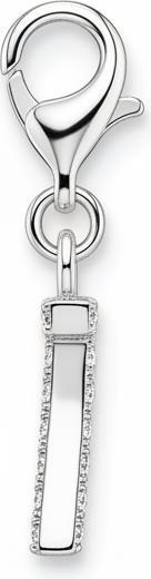 Actual product image Thomas Sabo Charm pendant number 7 with white silver stones (925 sterling silver)