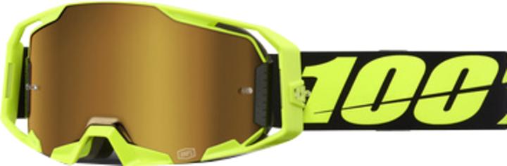 Produktbild 100% Armatic Goggle Neon Yellow - Mirror True Gold Lens (Neon Yellow, Mirror True Gold)