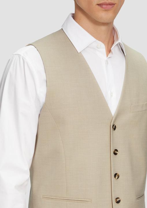 Actual product image S.Oliver Indoor-Weste s.O Pure: Anzug-Weste mit feiner Webstruktur (50)