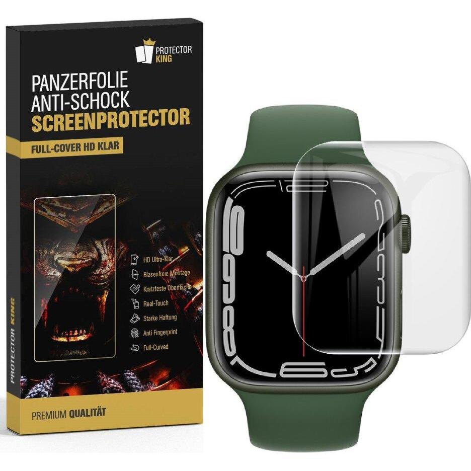 Protectorking 1x 9H Panzerglas flexibel HD Klar, Smartwatch Schutzfolie