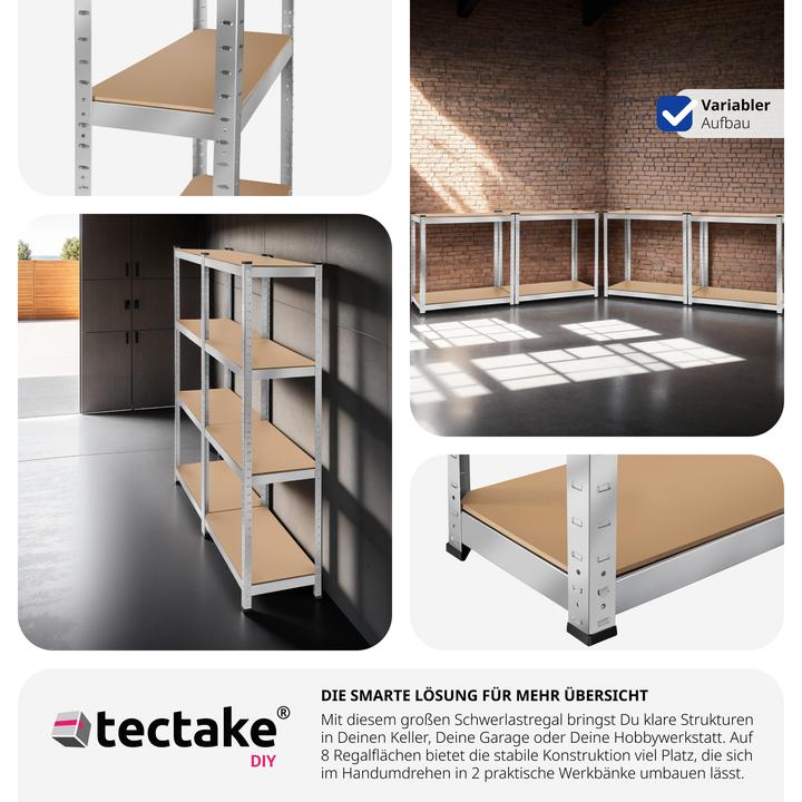 Actual product image tectake Heavy duty shelving