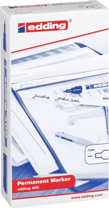 Produktbild Edding Permanent Marker 400 (Schwarz, 1 mm, 10 x)
