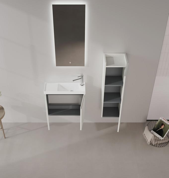 Produktbild Homitis Ferla 60 Bathroom Cabinet With Sink & Mirror Set (2 Pieces)