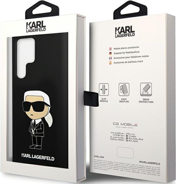 Produktbild Karl Lagerfeld KLHCS24LSNIKBCK S24 Ultra S928 hardcase czarny/black Silicone Ikonik (Samsung Galaxy S24 Ultra)