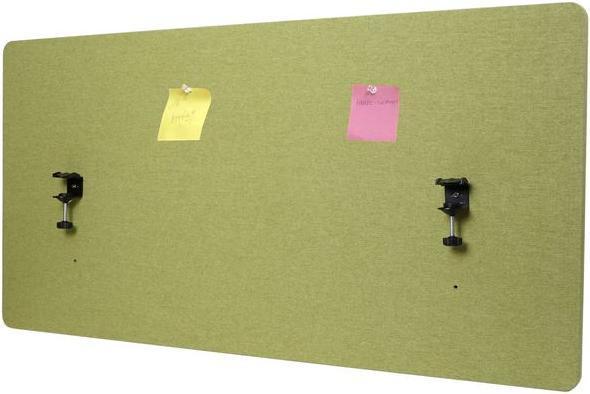 Image du produit Mendler Cloison acoustique de bureau HWC-G75, panneau d'affichage, double paroi tissu/textile 60x120cm vert (60 x 120 x 2 cm)