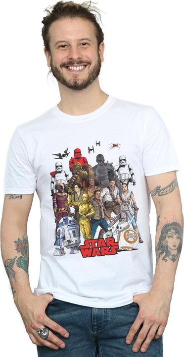 Actual product image Star Wars Mens The Rise Of Skywalker Character Collage T-Shirt (3XL)