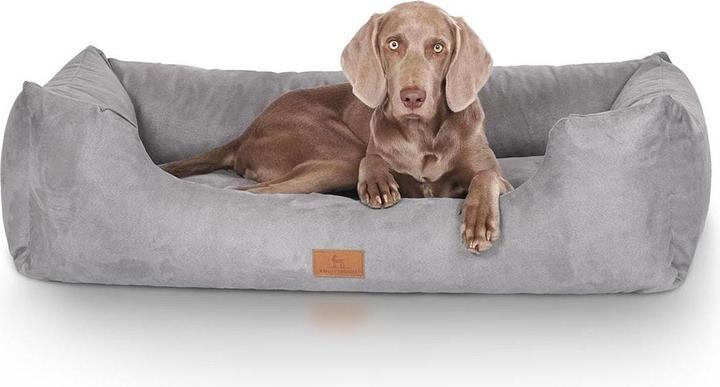 Produktbild Knuffelwuff Hunde-Bett Dreamline Velour, M-L, 85 x 63 cm, Grau (Hund)