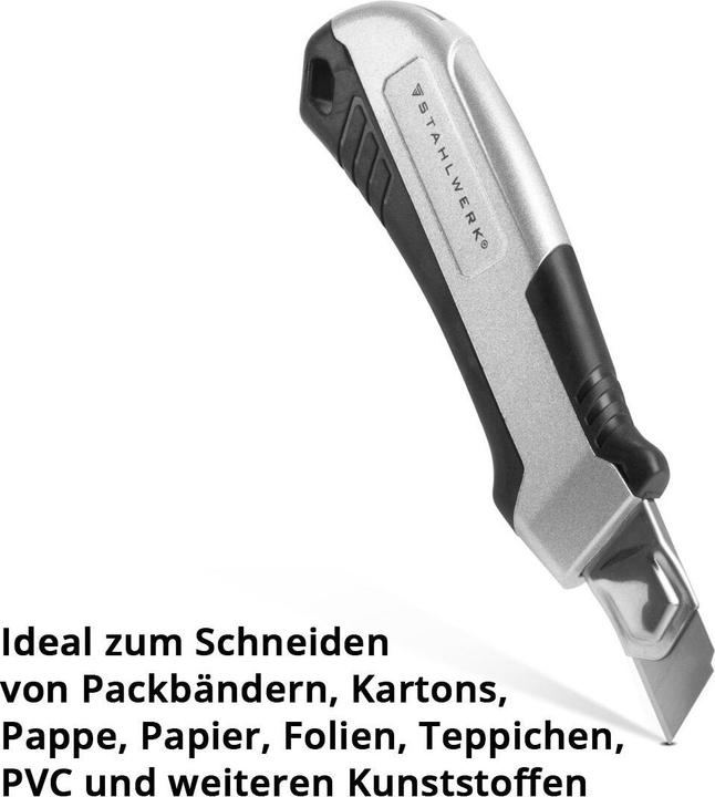 Actual product image Stahlwerk Premium cutter knife PCM-182 ST set of 3 with 18 mm snap-off blades (Cutters)