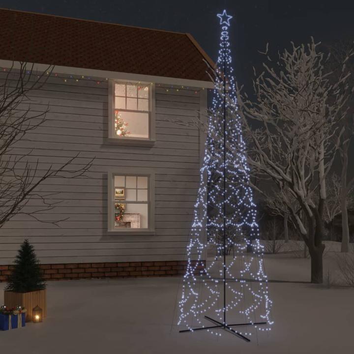 Produktbild vidaXL LED-Weihnachtsbaum Kegelform Kaltweiss 3000 LEDs 230x800 cm