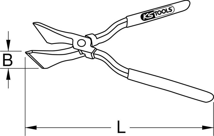 Produktbild KS Tools Falzzange gerade (280 mm)