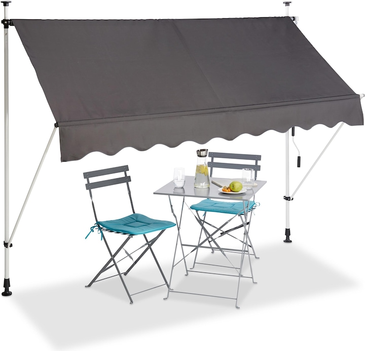 Relaxdays Telescopic Balcony Awning (2.50 m)