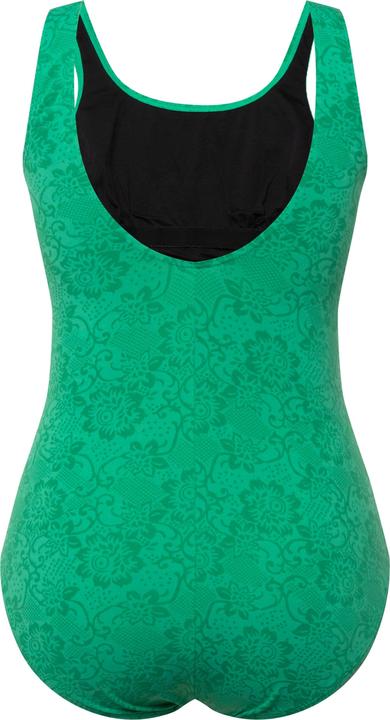 Image du produit Ulla Popken Maillot de bain à bonnets souples, tissu texturé imprimé baroque, matière recyclée (62)