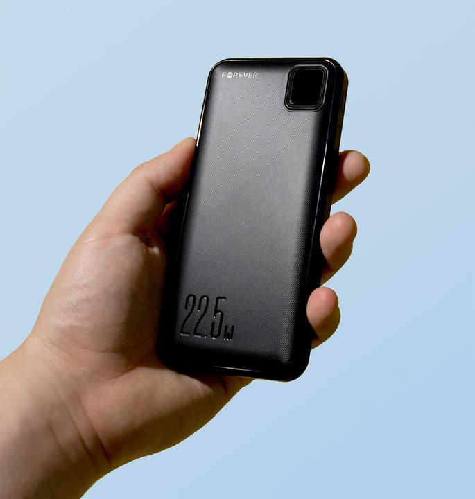 Actual product image Forever power bank TB-300M PD QC 22,5W 10000 mAh black (10000 mAh, 22.50 W)