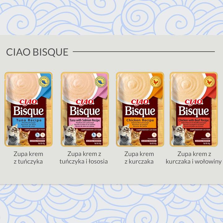 Actual product image Inaba Ciao Bisque Chicken with beef - treat cat - 12 x 40g (Adult, 1 pcs., 40 g)