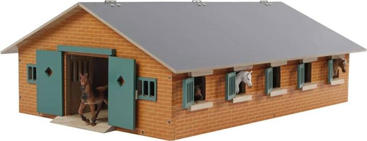 Actual product image Sombo Horse stable wood with 9 horse stables 1:32