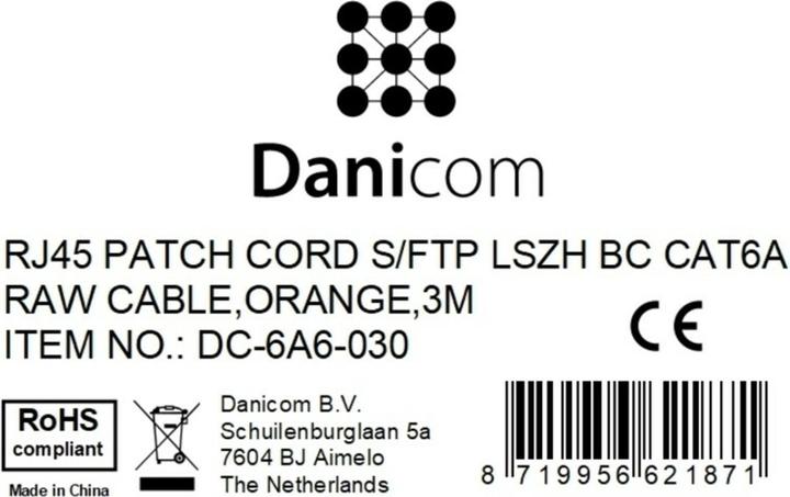 Produktbild Dsit CAT 6a Netzwerkkabel LSOH (CAT6a, 3 m)