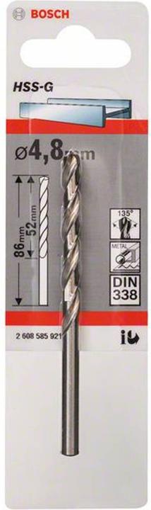 Actual product image Bosch Professional Zubehör HSS Metal Twist Drill 4.8 mm (4.8 mm)