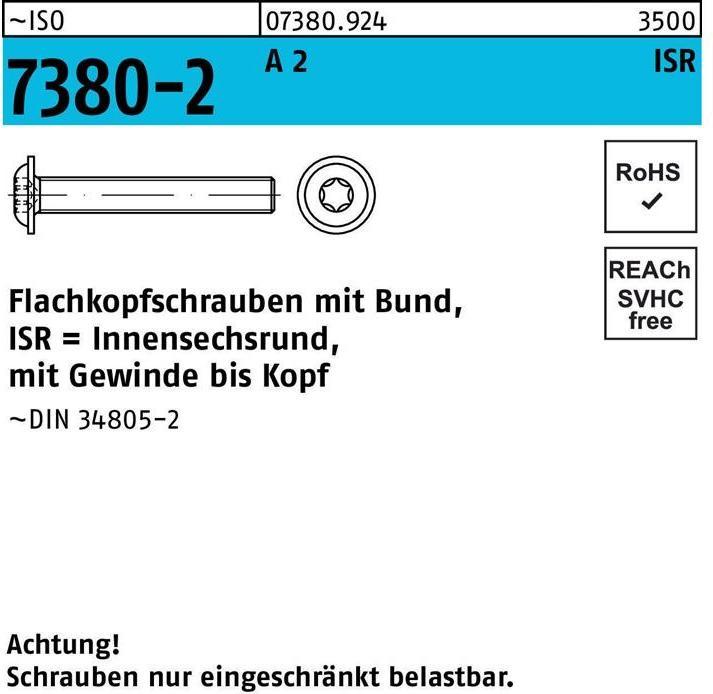 Actual product image ISO 7380-1 m.Innensechskant (500 Screws per piece)