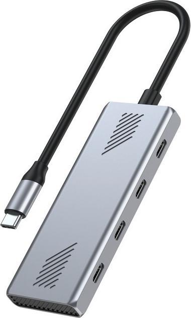 Immagine prodotto Gembird 4-PORTOWY HUB USB-C 3.2 (GEN 2) TYPU C SZARY (USB-C, 4 porte)