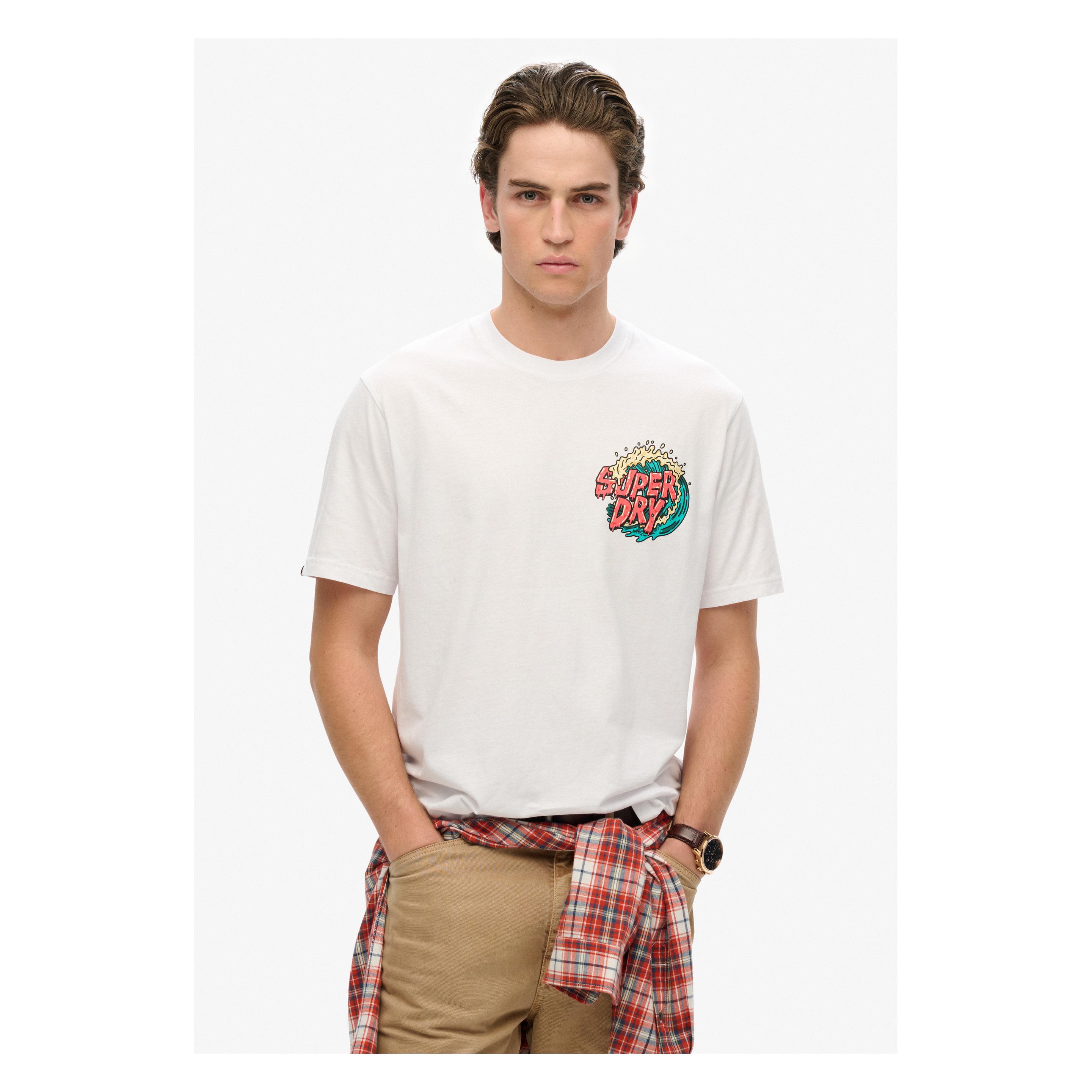 Superdry, Herren, Shirts, Lässiges Outdoor-Narrativ-T-Shirt, Weiss, (Xxl)