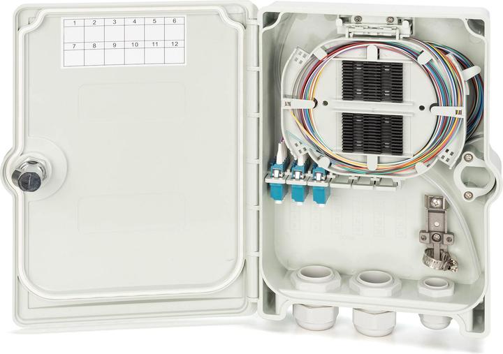 Produktbild Digitus FTTH-Verteilerbox, Singlemode, LC-PC Vorkonfektionierte Kupplungen, Pigtails